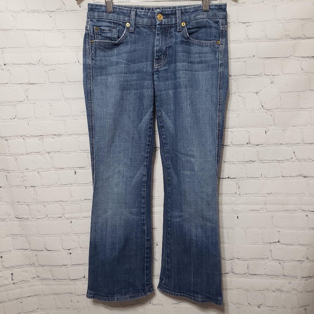 7FAM Sz 27 Vintage "A" Pocket Boot Cut Jeans - Picture 2 of 16